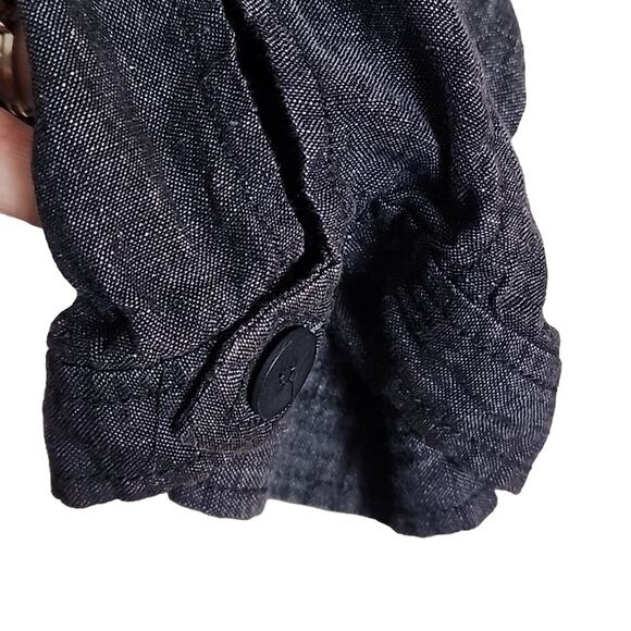 Eileen Fisher Dark Heather Charcoal Gray Organic Linen Pants, Large - Picture 5 of 9